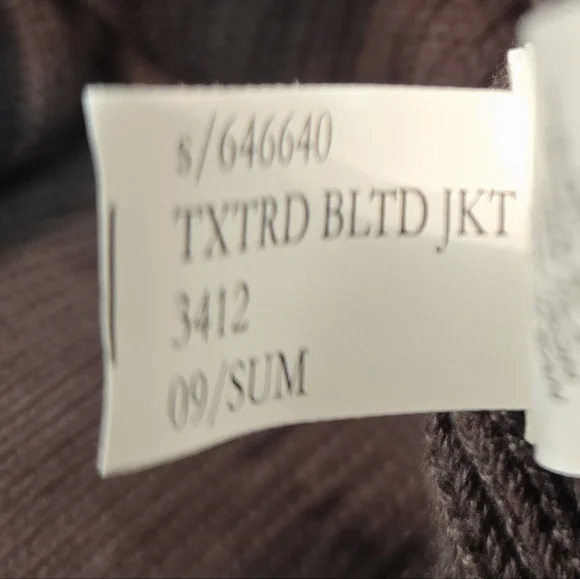 Banana Republic Belted Cardigan Jacket Dark Brown XL Textured 100% Cotton NWT - Picture 13 of 14